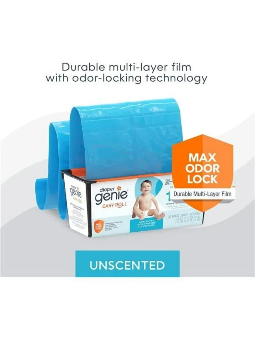 Diaper Pail Refill Bags 30 Count Fits Genie Signature Odor Control 1410 Diapers